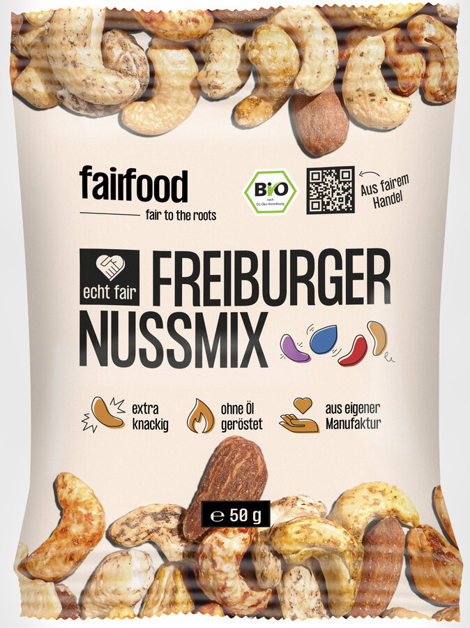 Freiburger Nussmix geröstet & bunt gewürzt (50g Snackbag)