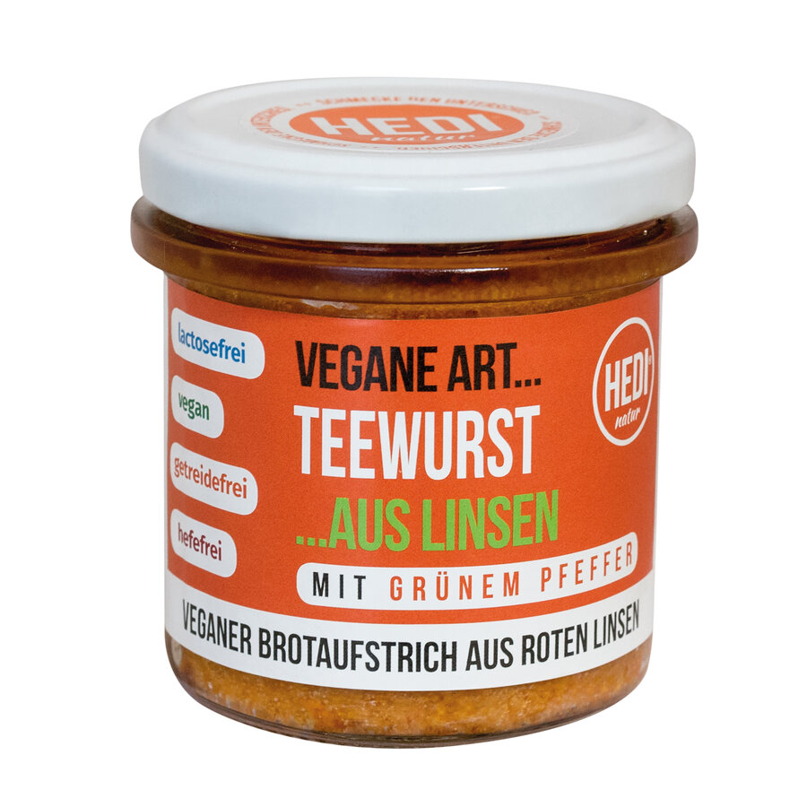Vegane Art... Teewurst mit grünem Pfeffer