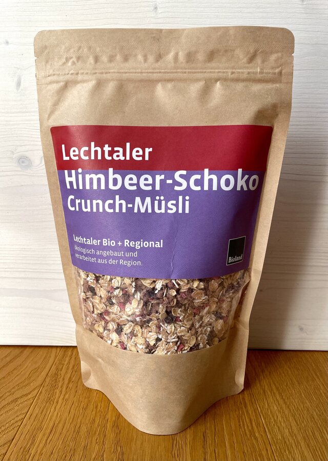 Regionales Himbeer-Schoko-Crunch-Müsli