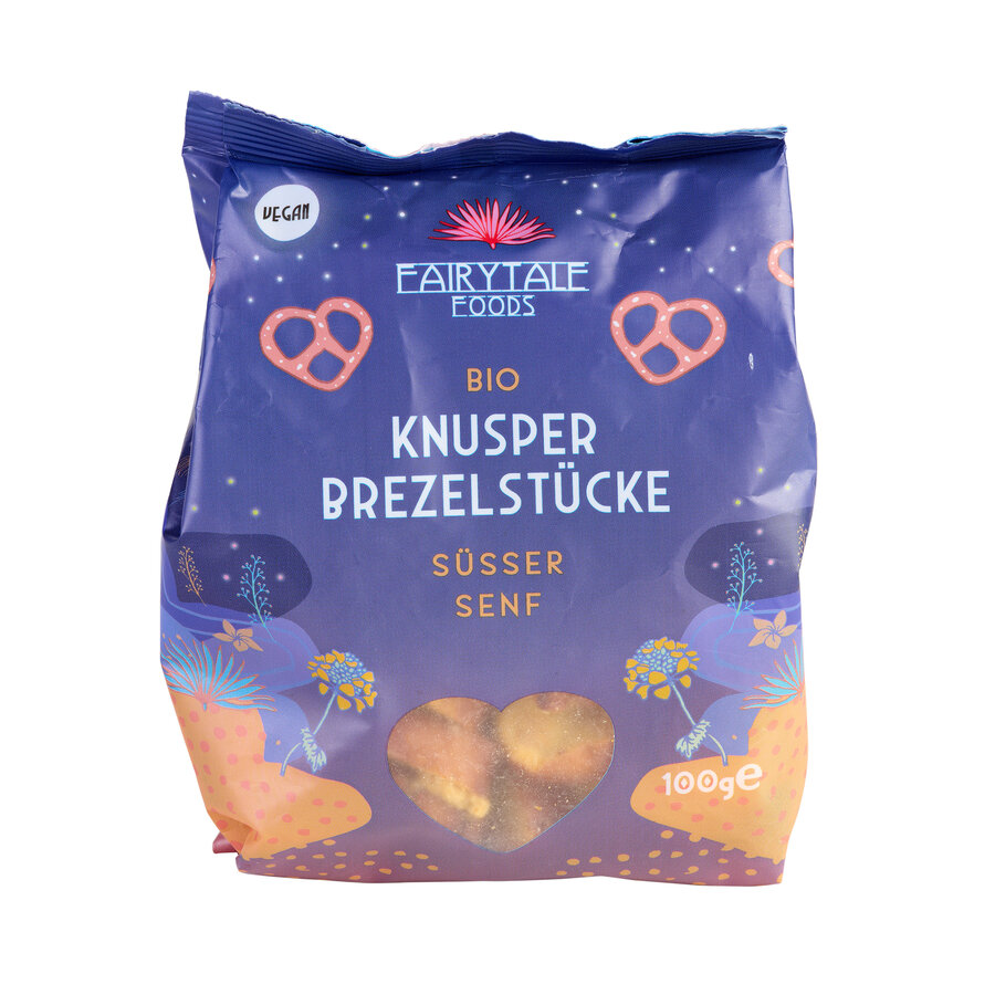 Knusper Brezelstücke, süßer Senf