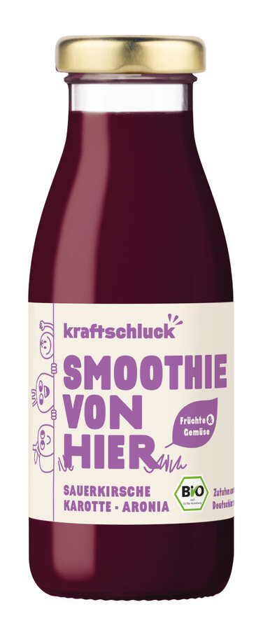 Lila Smoothie, SAUERKIRSCHE, KAROTTE, ARONIA