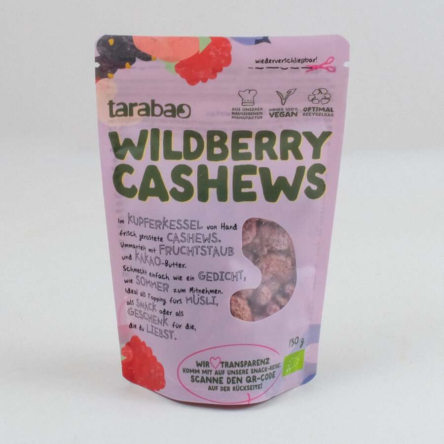 Wildberry-Cashews im 130-g-Doypack