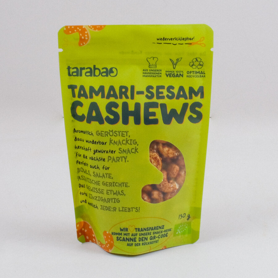 Tamari-Sesam-Cashews im 130-g-Doypack