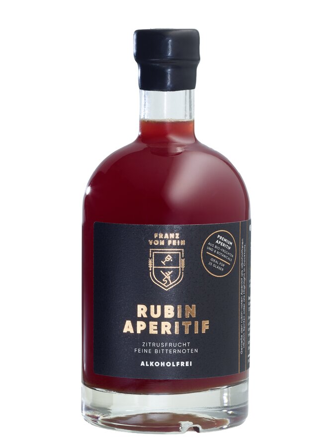 Alkoholfreier Rubin Aperitif, Ideal für 25 Gläser