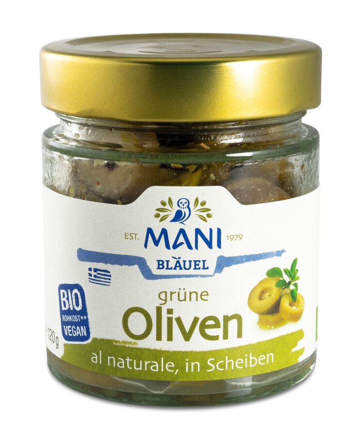 Grüne Oliven al naturale, in Scheiben, NL Fair