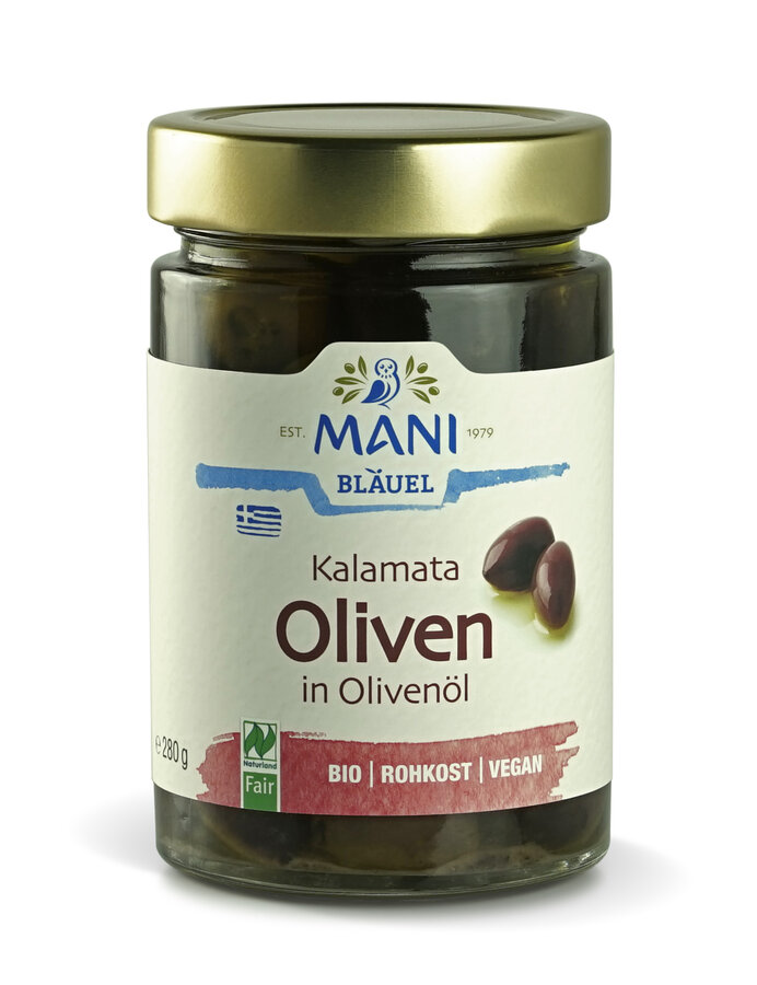 Kalamata Oliven in Olivenöl, NL Fair