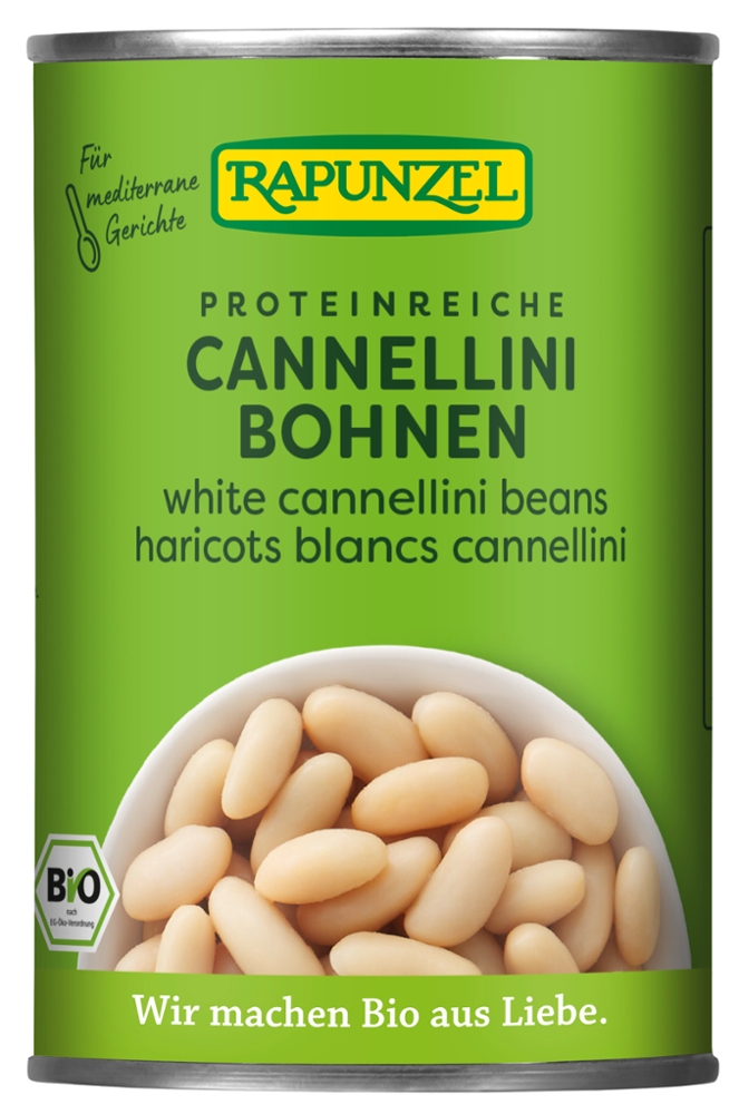 Weiße Cannellini Bohnen in der Dose