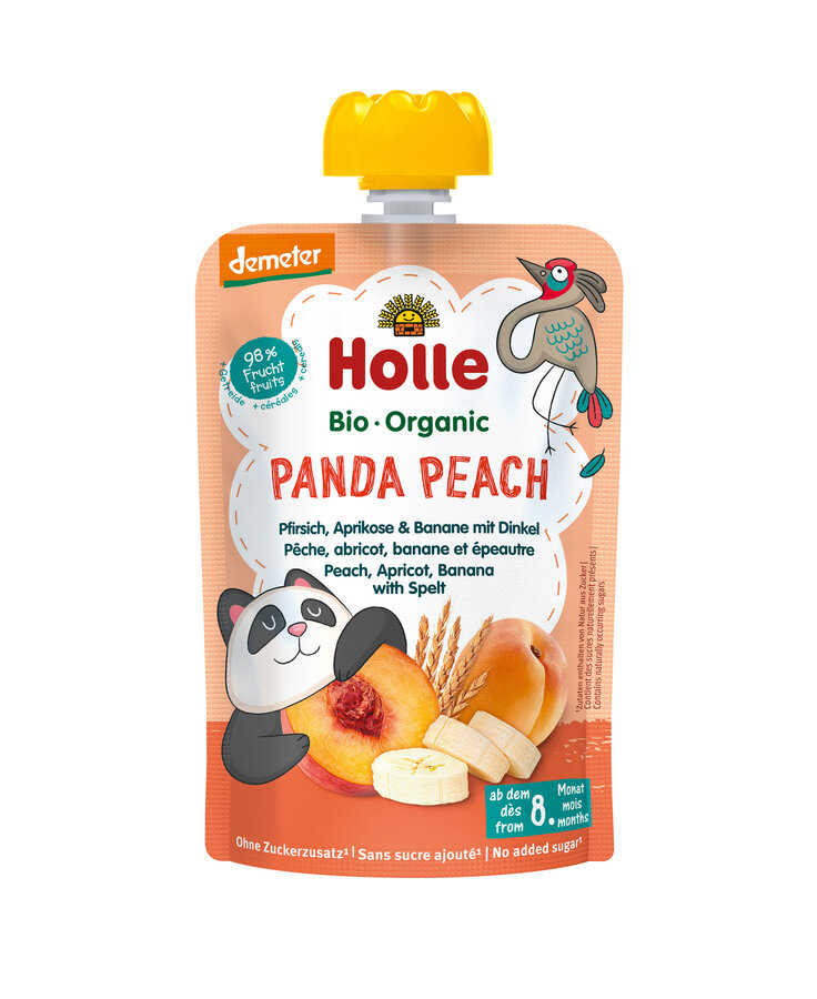 Panda Peach - Pfirsich, Aprikose & Banane mit Dinkel