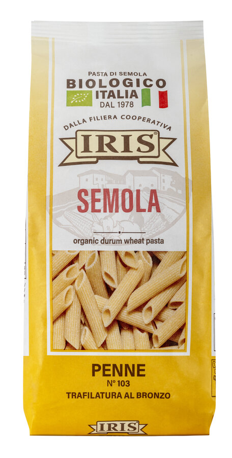 Penne hell aus ökologischer Hartweizengrieß vom 100% Italienischen IRIS Landwirt
