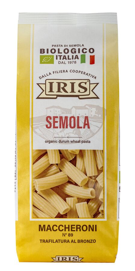 Maccheroni hell aus ökologischer Hartweizengrieß vom 100% Italienischen IRIS Lan