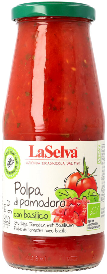 Stückige Tomaten mit Basilikum