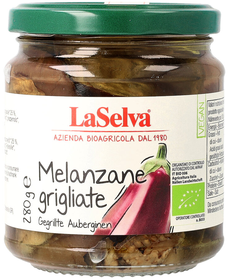 Gegrillte Auberginen in Öl