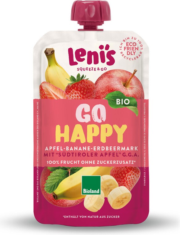 Leni's Apple-Banana-Strawberry Puree GGA Bioland Pouch