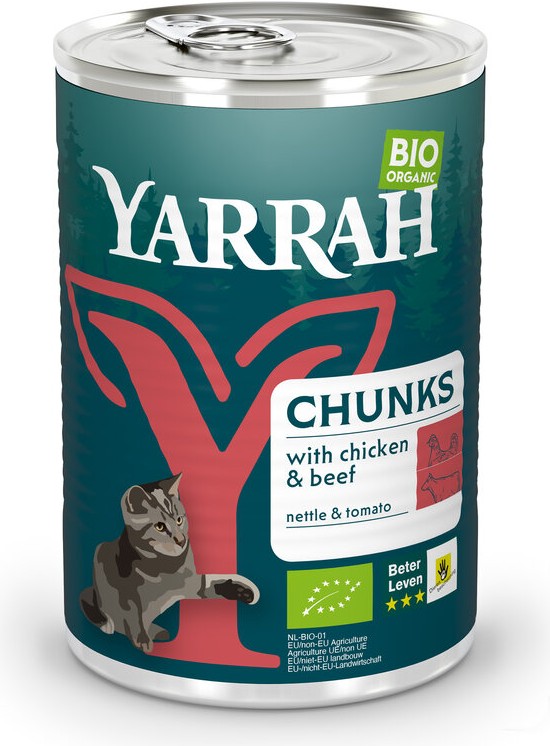 Katze Dose Bröckchen getreidefrei Huhn mit Rind