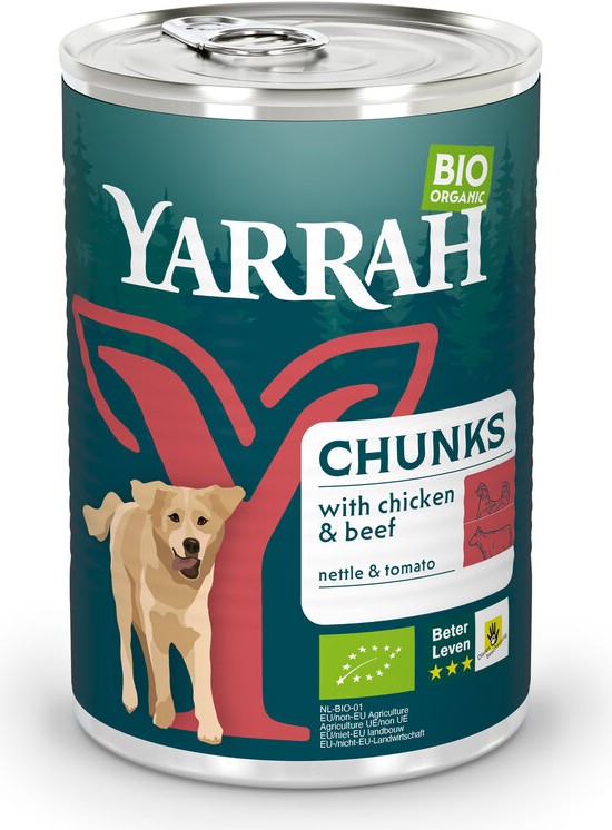 Hund Dose Bröckchen getreidefrei Huhn mit Rind