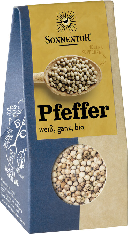 Pfeffer weiß ganz, Packung