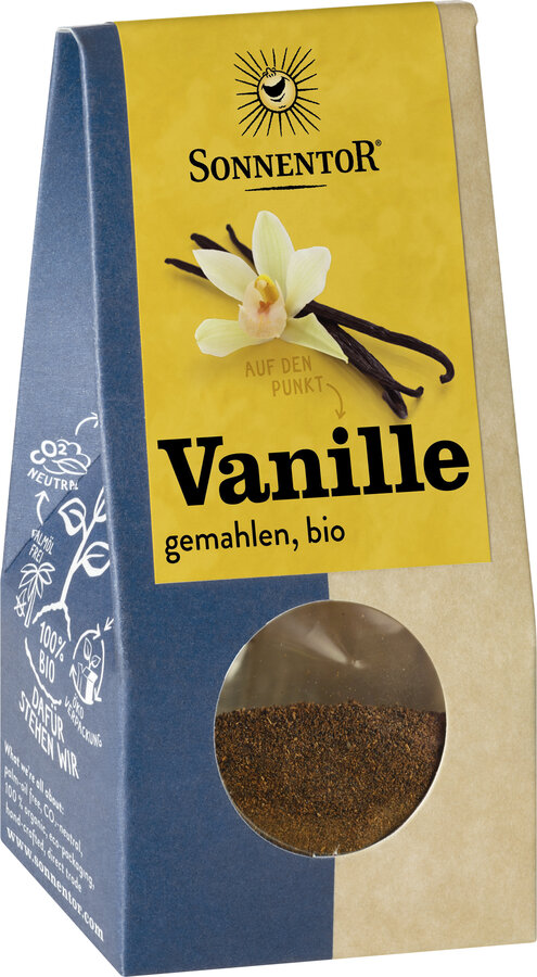 Vanillepulver, Packung