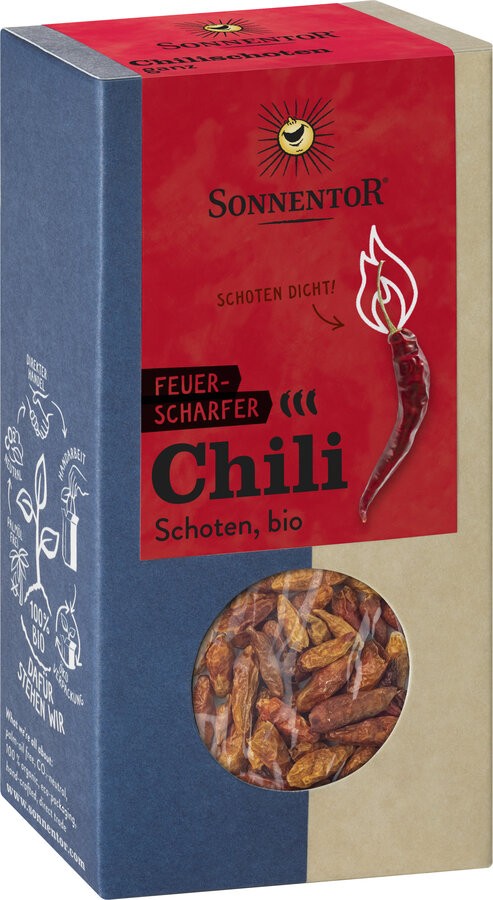 Chili feuerscharf Schoten ganz, Packung