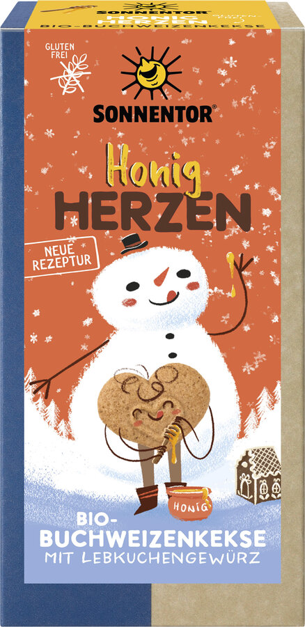 Honigherzen Kekse glutenfrei, Packung