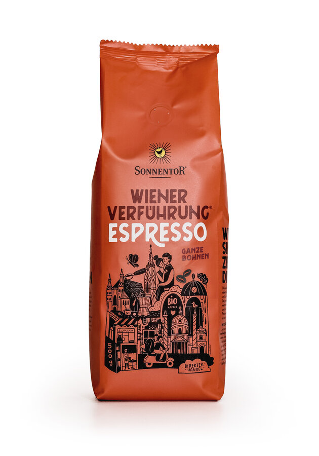 Espresso Kaffee ganze Bohne Wiener Verführung®, Packung