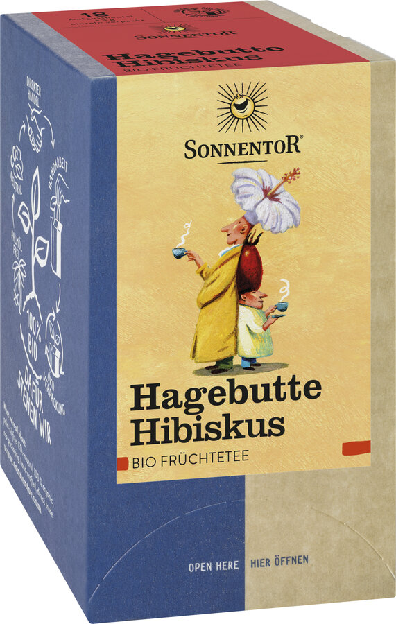 Hagebutte-Hibiskus Tee, Doppelkammerbeutel