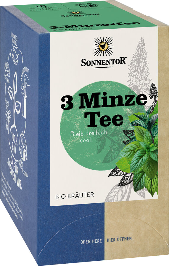 3-Minze Tee, Doppelkammerbeutel