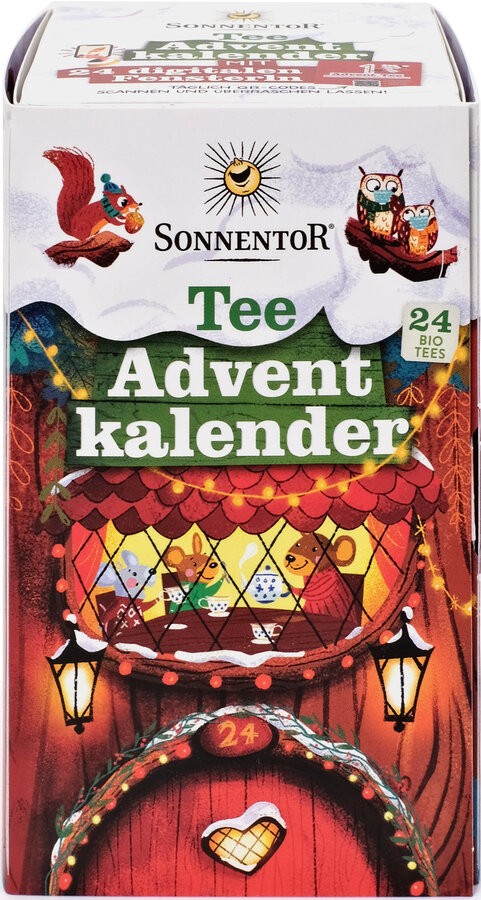 Tee Adventkalender 24 Aufgussbeutel, Doppelkammerbeutel