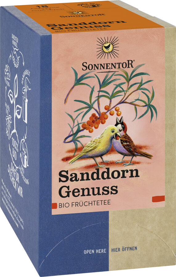 Sanddorn Genuss Früchtetee, Doppelkammerbeutel