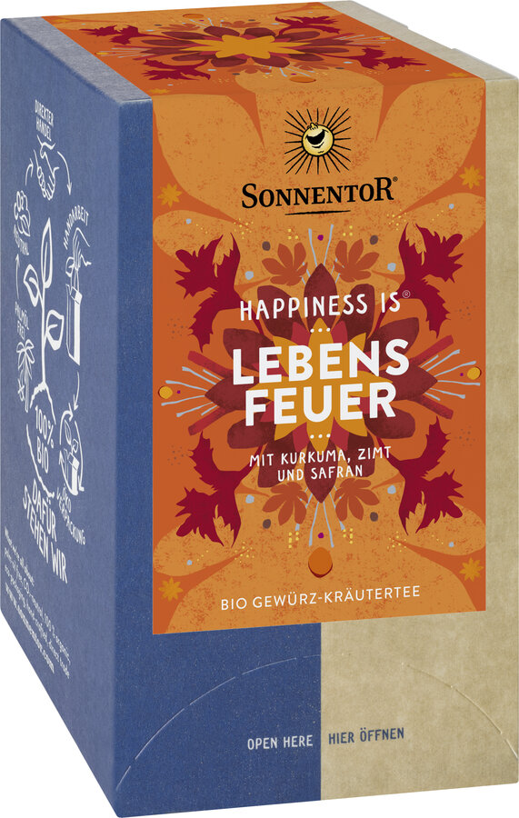 Lebensfeuer Tee Happiness is®, Doppelkammerbeutel