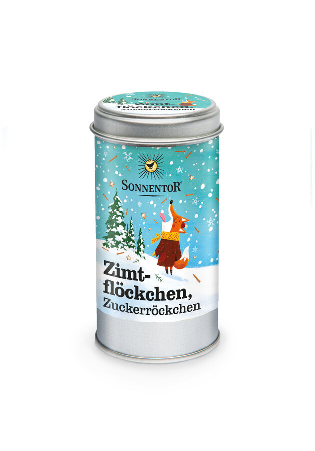 Zimtflöckchen, Zuckerröckchen, Streudose