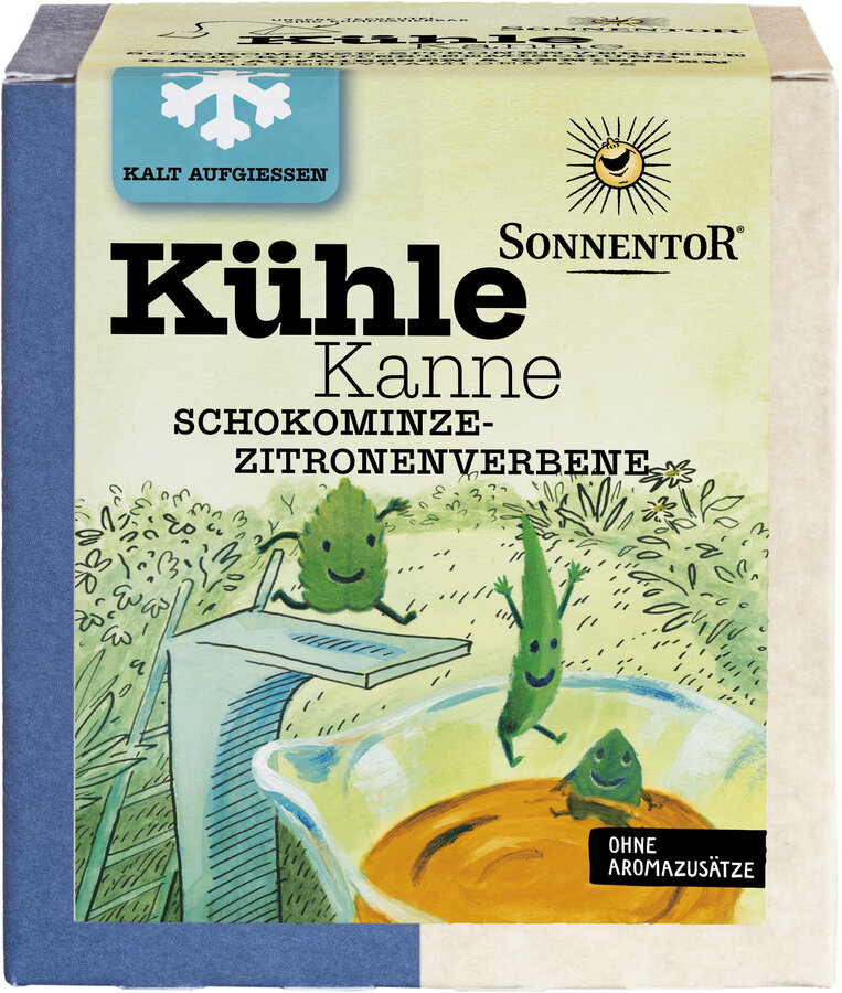 Kühle Kanne Schokominze-Zitronenverbene Tee, Pyramidenbeutel