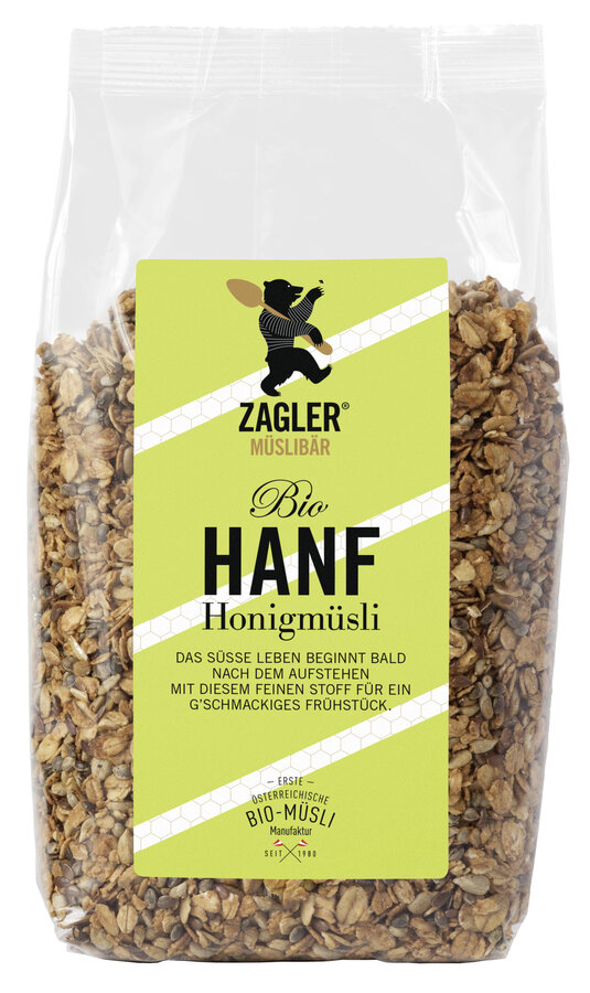 Bio-Hanf-Honigmüsli, knusprig gebacken