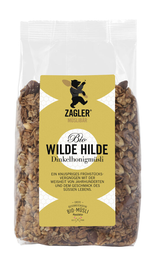 Bio-Wilde-Hilde-Dinkel-Honigmüsli, knusprig gebacken