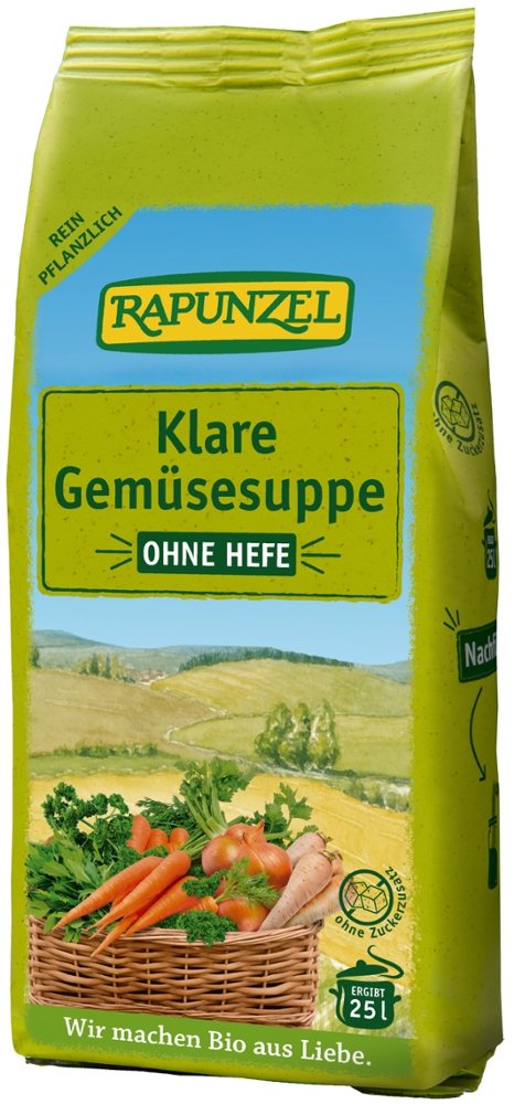 Klare Suppe, ohne Hefe