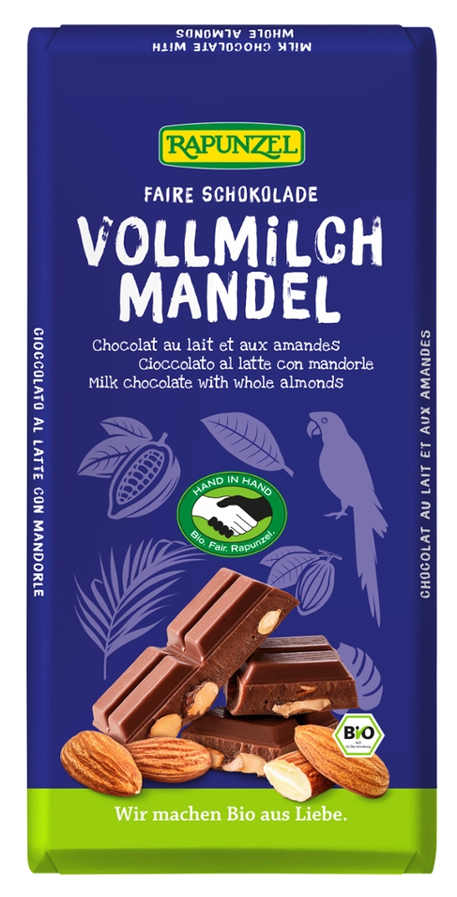 Vollmilch Schokolade mit ganzen Mandeln, HIH