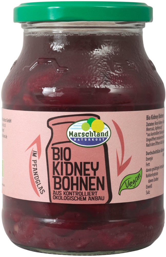 Bio-Kidneybohnen 540 ml Pfandglas MARSCHLAND